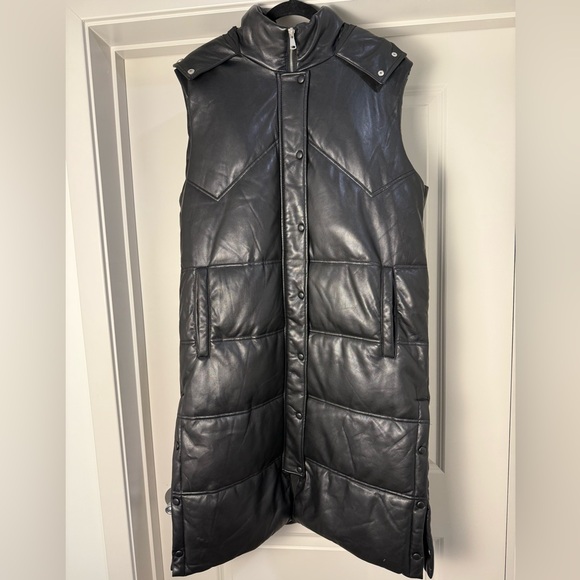 7 For All Mankind Black Quilted Vest | Large - Picture 2 of 6